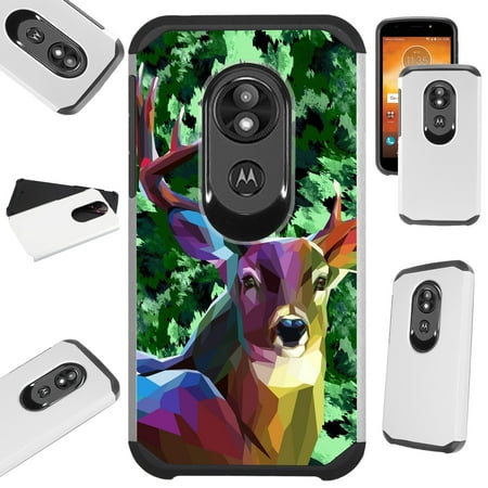 Compatible Motorola Moto G7 Power | Supra (2019) | Moto G7 Optimo Maxx Case Hybrid TPU Fusion Phone Cover (Deer (Best Day To Hunt Deer 2019)