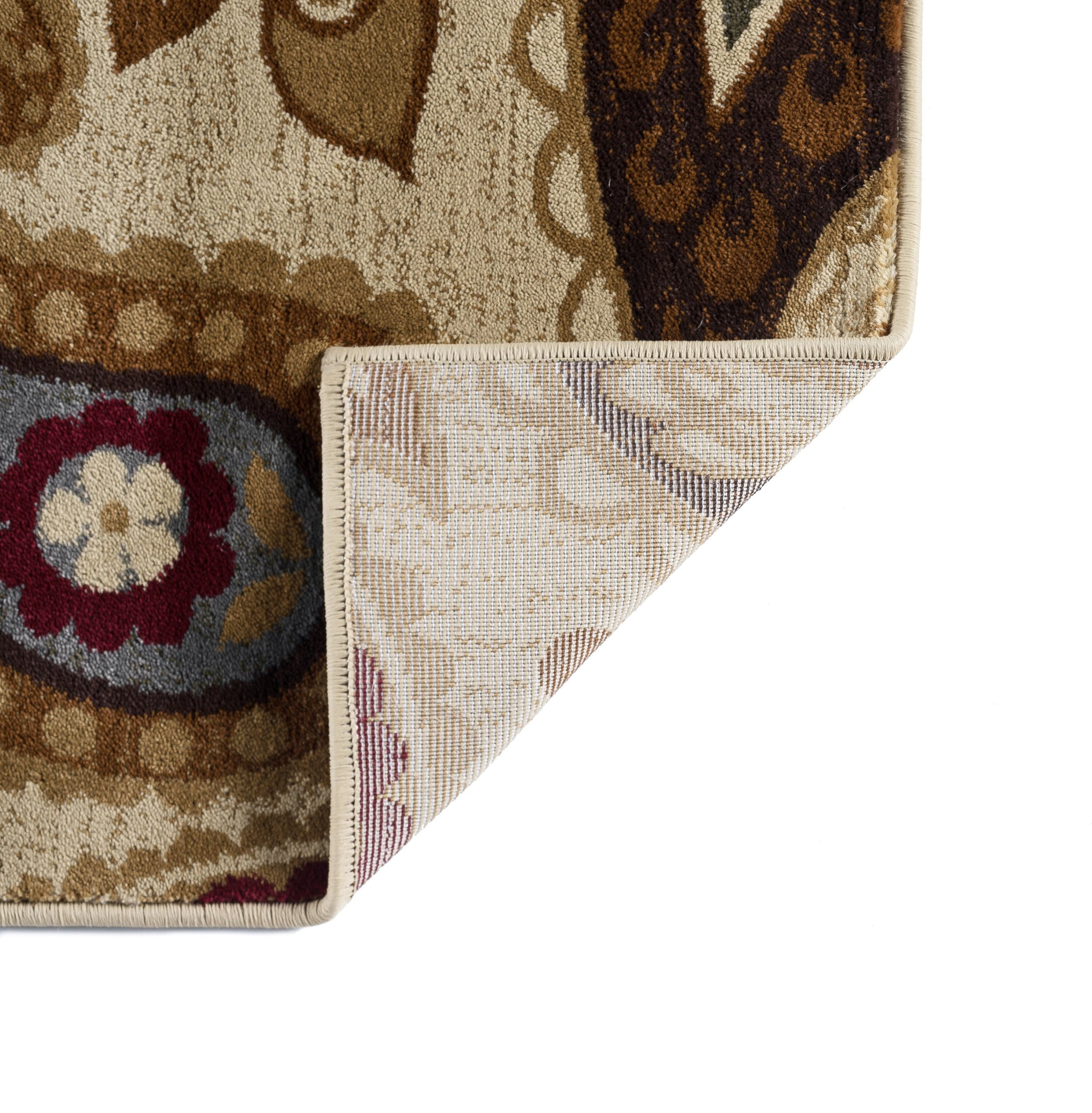 Impressions Transitional 8' x 10' Beige and Brown Polypropylene Indoor Area Rug