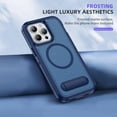 thumbnail image 4 of ELEHOLD for iPhone 15 Pro Max Case,Compatible with Mag Safe Accessory,Magnetic Heavy Duty Drop Protection Invisible Kickstand Rugged Military-Grade Protective Phone Case ,Blue, 4 of 7