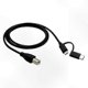thumbnail image 1 of Smartphone to Printer Data Cable Micro USB Type C USB-B Adapter Connection Solution for OTG Devices, 1 of 5
