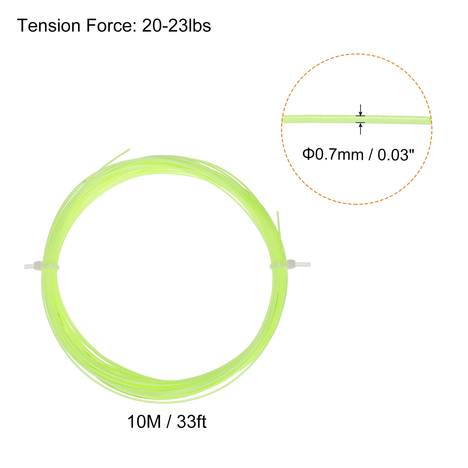Unique Bargains Durable High Elastic Nylon Badminton Racket Racquet String Fluorescent Yellow