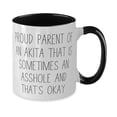 thumbnail image 2 of Beautiful Akita Dog Gifts, Proud Parent of an Akita That is Sometimes an, Funny Two Tone 11oz Mug For Dog Lovers From Friends, Funny coffee mug, Funny tea mug, Funny cup, Gift for coffee lover, Gift, 2 of 2