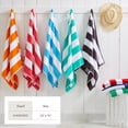 thumbnail image 5 of 100% Cotton Cabana Striped Oversized Beach & Pool Towels (35" x 70", Navy), 5 of 6
