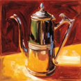 thumbnail image 2 of Waldron, Sarah 20x20 White Modern Wood Framed Museum Art Print Titled - Tea Pot IV, 2 of 4