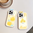 thumbnail image 2 of Phone Case Cartoon Cheese Pattern Phone Case Monster Lens Phone Shell Soft Protective Cover for iPhone 14 Pro, 2 of 5