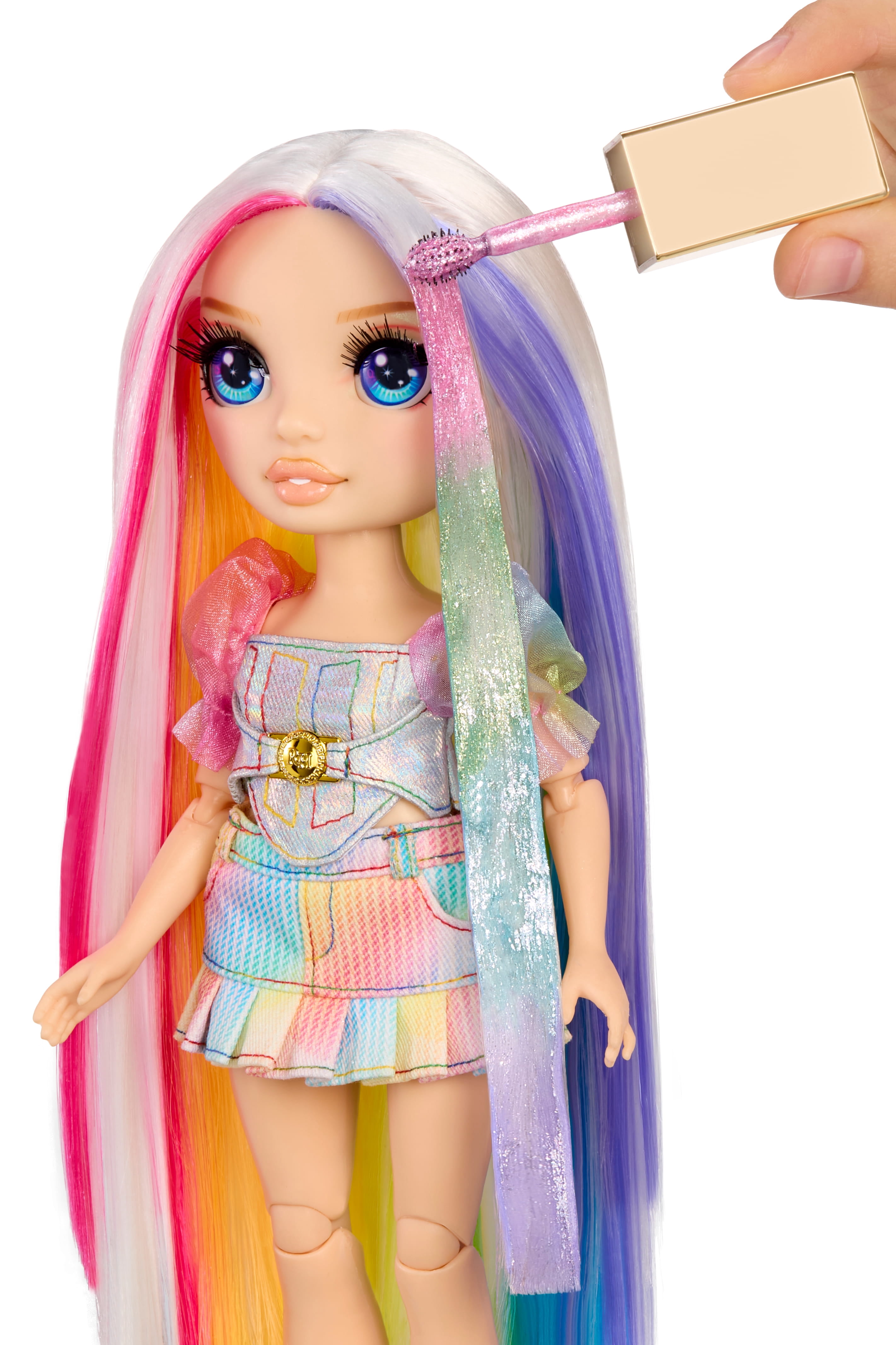 Rainbow High Amaya's Hair Studio - Create Sparkle Shimmer Hair with Exclusive Doll, Extra Long Washable Hair Color & Doll Clothes and Accessories- Fun Playset for Kids Ages 4+