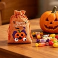 thumbnail image 7 of Ltvvegg Halloween Goodie Bags, Trick or Treat Bags, Pumpkin Halloween Candy Bags with Drawstring, Halloween Gift Bags Candy Pouches for Halloween Party Favors(4x6In), 7 of 7