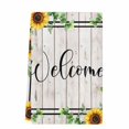 thumbnail image 2 of Yellow Sunflowers Kitchen Towels Set of 1, Botanical Floral Leaves Wooden Grain Absorbent Dish Towels for Kitchen, Microfiber Hand Towel, Quick Drying Tea Towel for Cleaning Decorative Dishcloths, 2 of 7