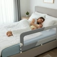 thumbnail image 6 of Oioane 59in Bed Rail for Toddlers, Foldable Baby Safety Bed Rail Guard with Height Adjustable for Full, Queen, King Bunk Size Bed, Gray, 6 of 9
