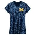 thumbnail image 2 of Girls Youth  Navy Michigan Wolverines Sequin V-Neck Dress, 2 of 3