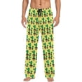 thumbnail image 2 of FREEAMG Cactus Succulent Flower Plants Pajama Pants for Men, Men's Separate Bottoms, Pure Cotton Comfortable Lounge Pants, 2 of 7