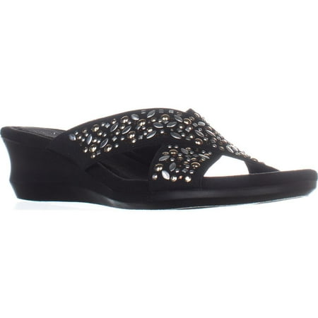 Impo - Womens Impo Gypsy Slide Wedge Sandals, Black - Walmart.com