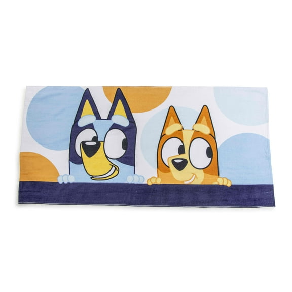 Bluey Kids 27" x 54" Bath Towel, Cotton, Blue, BBC Studios
