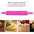 thumbnail image 5 of Rodillo para fondant, mango de plástico antiadherente en relieve para galletas, bizcochos, pasteles, decoración de pasteles de 14,4 x 2,0 pulgadas, 5 of 5