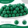 thumbnail image 2 of Perlas de silicona HHCFAST, 65 unidades, 19 mm, color verde navideño, 2 of 7