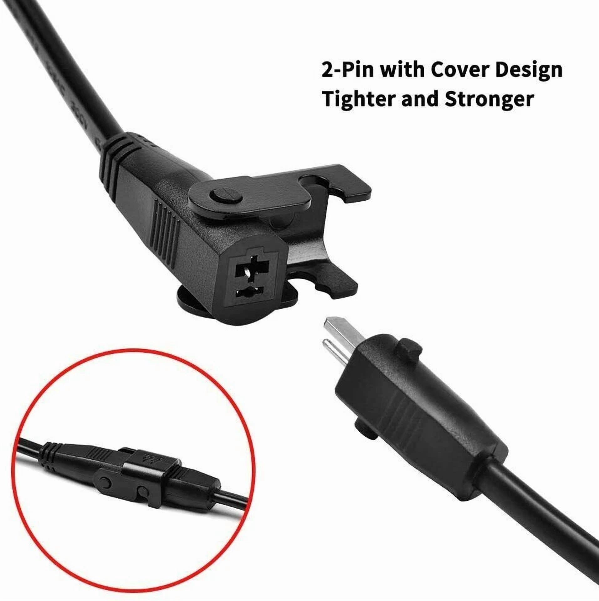BUTTERFLY- 2M 2-Pin Replacement Cord Power Cable For Elecricial Recliner Lift Chair Or Bed