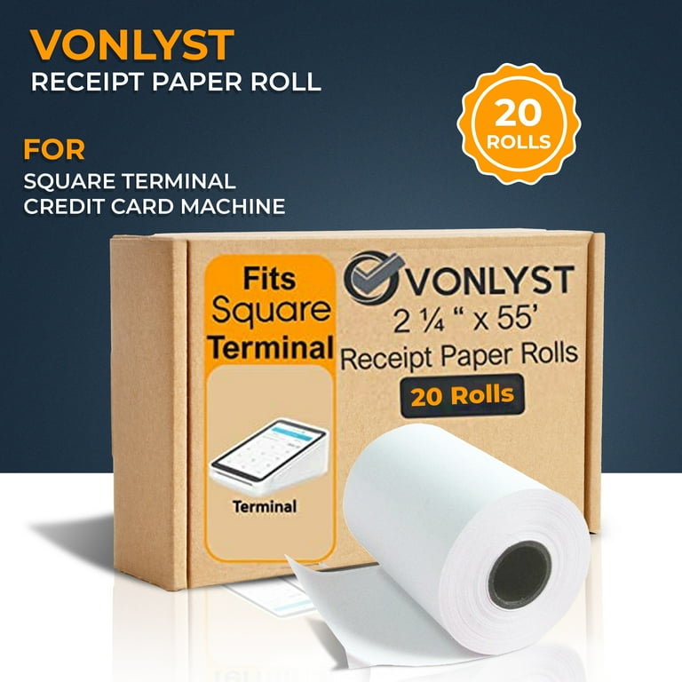 Vonlyst Thermal Receipt Paper Roll for Square Terminal Portable
