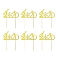 thumbnail image 1 of Feliz año Hello 2020 Cake Topper - 6X Hecho Hello 2020 New Year' Postre Cake Topper para Hello 2020 New Year Party Decor Supply dorado perfecl Topper de pastel de Navidad, 1 of 8
