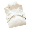 thumbnail image 5 of Suéter de punto, suéter de base de cuello semialto, suéter falso de dos piezas, cuello de oreja, parte superior de manga de mujer para otoño e invierno, 5 of 5