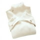 thumbnail image 5 of Suéter de punto, suéter de base de cuello semialto, suéter falso de dos piezas, cuello de oreja, top de manga de mujer para otoño e invierno, 5 of 5