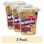 (3 pack) Sunbest Cranberry Granola Cereal with Oats and Seeds 15 oz, Instant, Shelf Stable