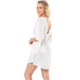 thumbnail image 3 of HAPPY BAY Women's Beachwear Summer Beach Dress Plus Size Swimsuit Swimwear Cover-up Mini Kimono for Women L-XL Ivory, Floral, 3 of 5