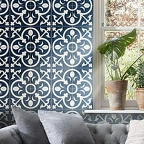 CTP31-07 NadorCTP31-07 Nador 8’’x8’’ Handmade Cement Tile in Navy Blue/White