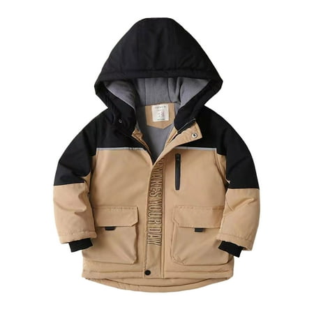 

Little Baby Jackets Cartoon Printed Children Boys Girls Long Sleeve Winter Warm Outwear Patchwork Color Jacket Coat Outdoor Novelty Gift Clothes For Child