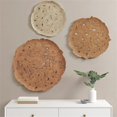 thumbnail image 3 of Pemberly Row Textured Feather 3-piece Metal Disc Wall Decor Set in Spice, 3 of 10