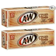A&W Cream Soda 12 Oz, 12 Count - Pack of 2