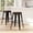 Black-Antique Gold, variant on Merrick Lane 30" High Backless Yellow Metal Bar Height Dining Stool with Wooden Seat for Indoor Use