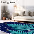 thumbnail image 2 of ODIKA 8x10 Machine Washable Non-Slip Area Rug, Starry Night Festive Evergreen Latch Hook Needlework Decoration Ultra Soft Rug, None, 649575, 2 of 7