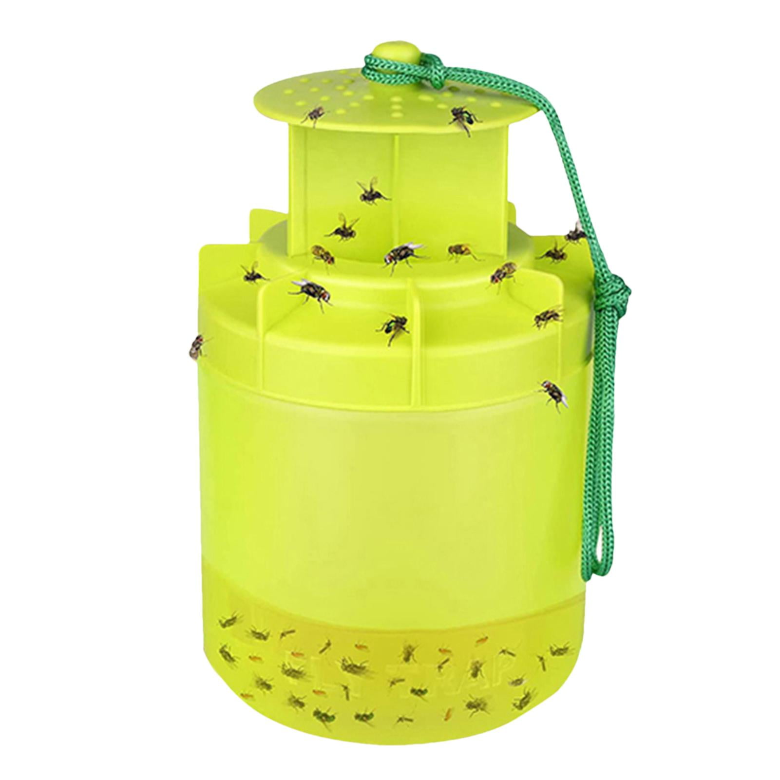 Fly Trap Grass Green Reusable Fly Trap Outdoor Hang Fly Catcher With Fly Attractant, Outdoor