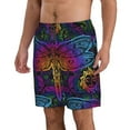 thumbnail image 2 of Disketp Men'S Swim Trunks Hawaiian Breathable Surf Beach Swimsuits Mesh Lining Beach Shorts With Pockets-Indian Mandalas Dragonfly, 2 of 9