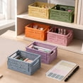 thumbnail image 6 of Pastel Storage Crates 6-Pack, Space-Saving Foldable Baskets for Office Classroom Bedroom with Label Sheets & Marker, 6 of 10
