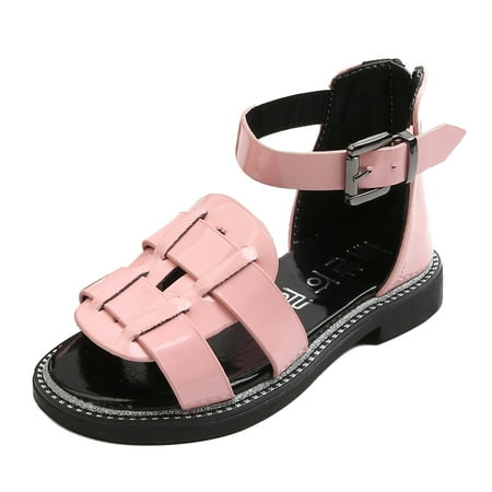 

dmqupv Toddler Shows Girls Princess Boys Toddler Single Kids Shoes Baby Retro Sandals Baby Shoes Size 8 Girls Shoes Shoes Pink 5 Years