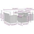 thumbnail image 2 of vidaXL 7 Piece Patio Sofa Set with Cushions Black Poly Rattan Acacia, 2 of 10