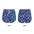 thumbnail image 3 of Rateoe Plants And Flamingos Printed 2 in 1 Women's Workout Shorts for Athletic Gym Running Shorts with Phone Pockets-X-Large, 3 of 7