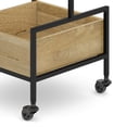 thumbnail image 6 of Simpli Home Hobbs SOLID MANGO WOOD Industrial Contemporary 16 inch Wide Bar Cart in Natural, 6 of 8