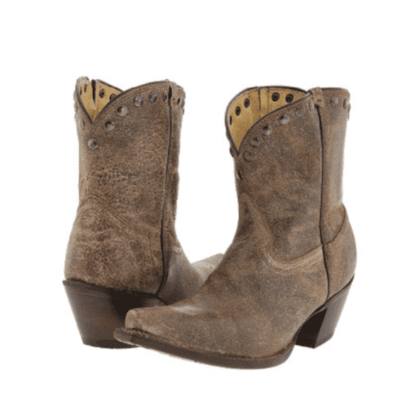 Tony Lama Ladies Brass Mardi Gras Short Cowboy Boot VF3030 size 6B