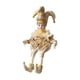 thumbnail image 3 of Muñeca navideña decorativa, figura navideña de payasa con cabeza que se mueve, ideal para decorar sala de estar, tiendas y como regalo para niños. Oro, 3 of 7