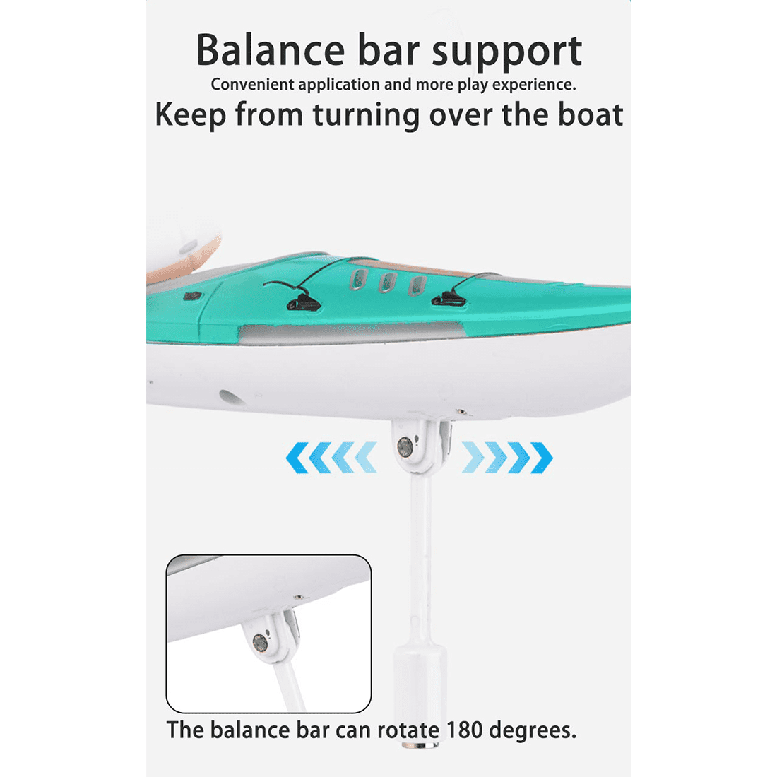 RC Kayak with Unique Paddling Propulsion & Anti-Capsize Design, 2.4G Remote Control Watercraft with LED Light for Adults, RC Boat for Pools, Calm Water, Green