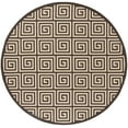 thumbnail image 2 of Safavieh Linden Joetta Geometric Indoor/Outdoor Area Rug, Creme/Brown, 6'7" x 6'7" Round, 2 of 8