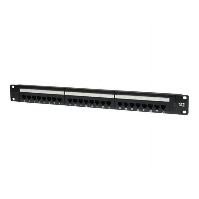 Eaton Tripp Lite Series 24-Port Cat5e Cat5 Rackmount Patch Panel 568B 110 Punch 1URM - Patch panel - CAT 5e - 1U - 19" - 24 ports