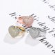 thumbnail image 2 of Anillo de corazón de color dorado y plateado estilo hip hop con circonita cúbica helada de cobre, joyería delicada de alta calidad, regalo para hombres y mujeres, 8, oro, 2 of 5