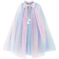thumbnail image 1 of Princess Cape Colorful Princess Cloak Princess Fancy Dress Costume Party Cosplay, 1 of 7