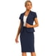 thumbnail image 1 of Conjunto de traje de 2 piezas Allegra K para mujer Azul Oscuro L, 1 of 6