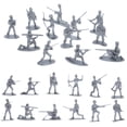 thumbnail image 3 of Shisuyan Mini Soldier Figures Silver 100Pcs 1.4x0.8x0.4In Plastic, 3 of 9