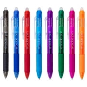 Erasable Pen Retractable Gel Ink Pens 0.7mm,Drying Rolling Ball Pens with Eraser for Kid Students Adults (8 colors
