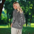 thumbnail image 4 of Neewe Womens 3/4 Sleeve Shirts V-Neck Tops Business Casual Blouses Tee Trendy 2025 Fall Fashion Outfits Clothes, 4 of 7